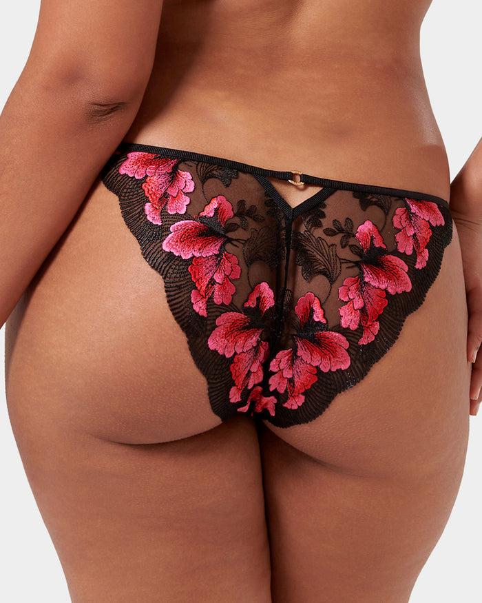 Bluebella Vivienne Brief Fuchsia Pink/Red/Black