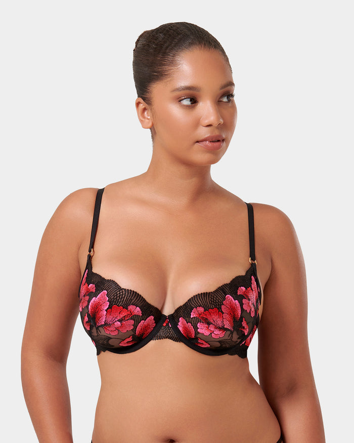 bluebella Vivienne Floral Embroidered Bra Pink