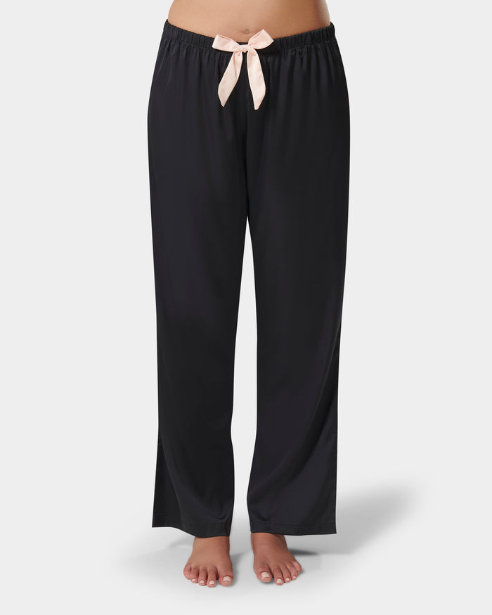 Bluebella Claudia Shirt And Trouser Set Black/Pale Pink