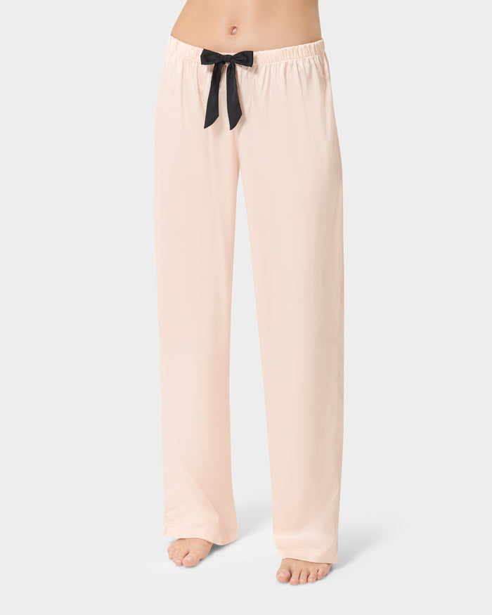 Bluebella Claudia Shirt And Trouser Set Pale Pink/Black