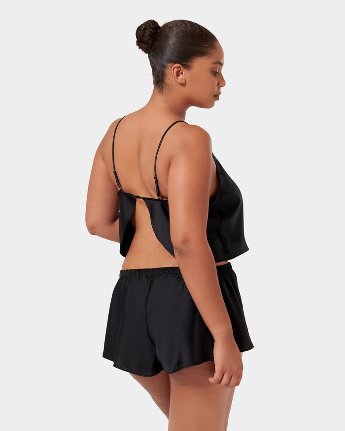 Bluebella Leonora Luxury Satin Cami And Short Set Black