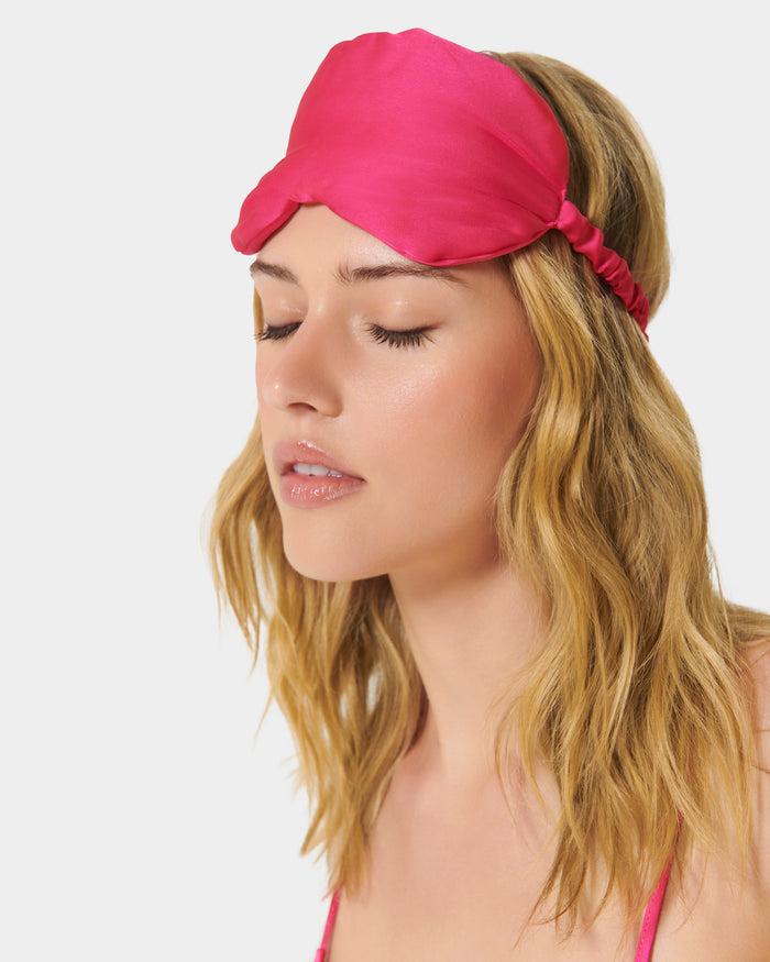 Bluebella Saskia Luxury Satin Eye Mask Fuchsia Pink