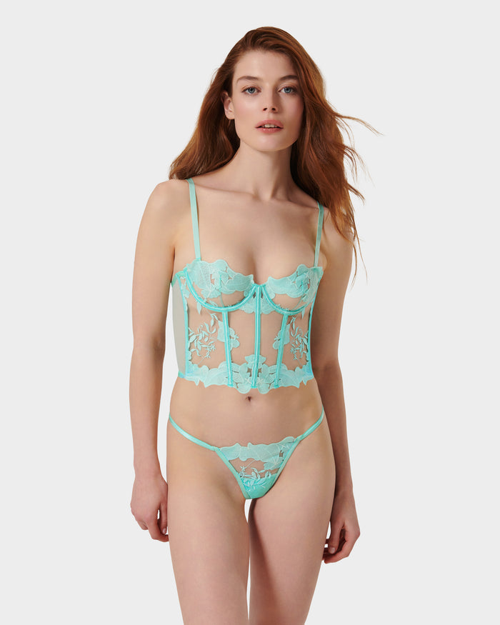 Bluebella Serenity Wired Bustier Island Paradise Blue