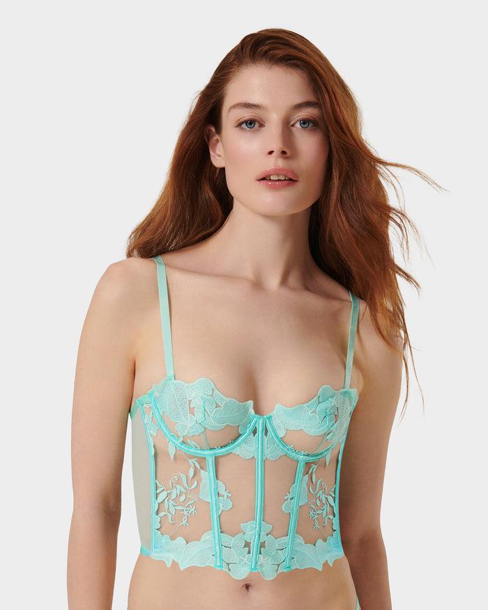bluebella Serenity Wired Bustier Island Paradise Blue