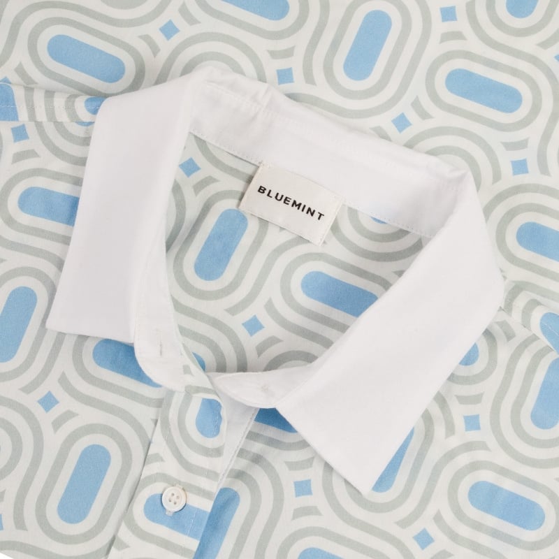 Bluemint ADALIN BLUE DIAMOND Printed Cotton Shirt Dress