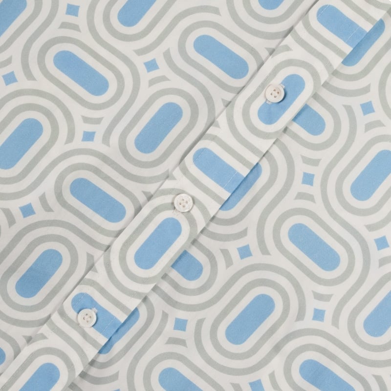 Bluemint ADALIN BLUE DIAMOND Printed Cotton Shirt Dress