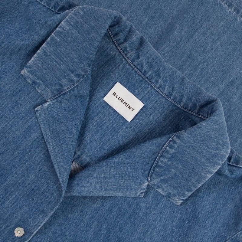Bluemint ARIA MEDIUM INDIGO Camp-Collar Denim Shirt
