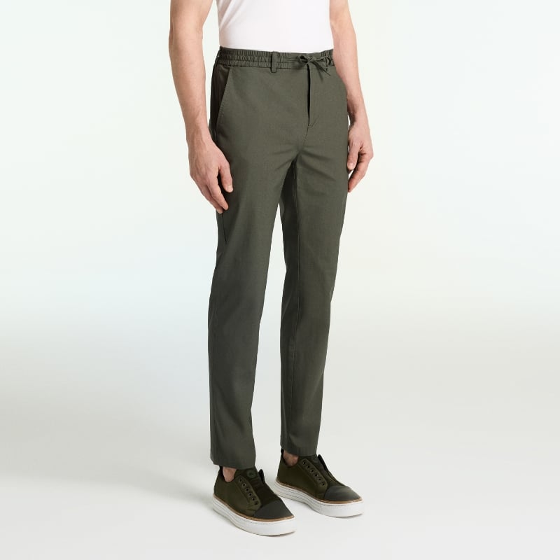 Bluemint ARNOLD OLIVE Drawstring Waistband Trousers