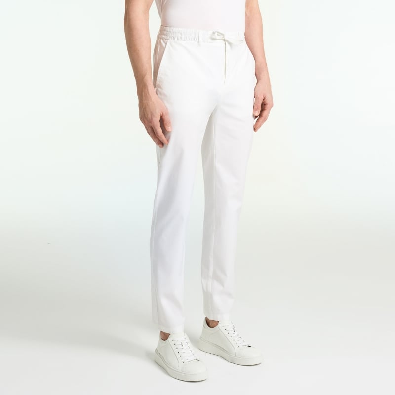 Bluemint ARNOLD WHITE Drawstring Waistband Trousers