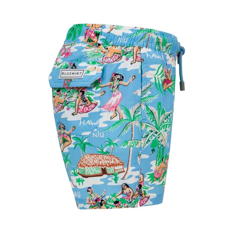 Bluemint ARTHUS BOY STRETCH BLUE ALOHA Kids Swim Shorts