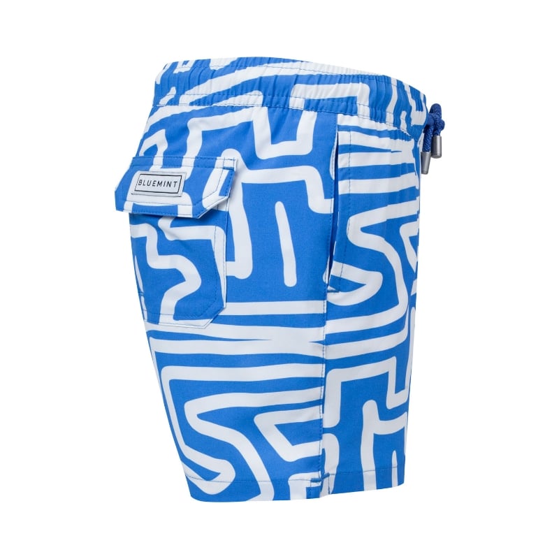Bluemint ARTHUS BOY STRETCH BLUE MAZE Kids Swim Shorts