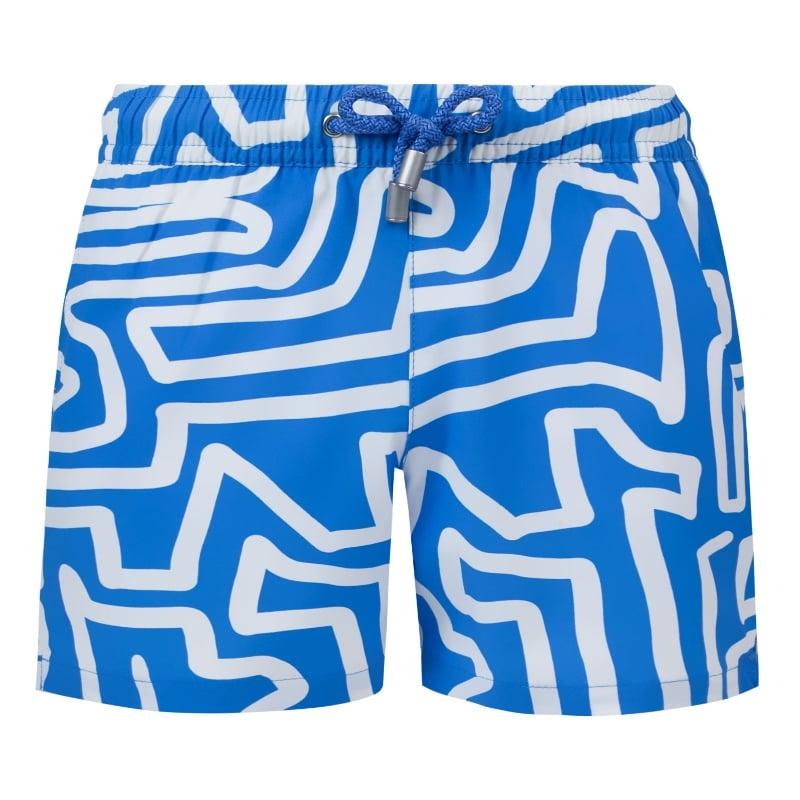 bluemint ARTHUS BOY STRETCH BLUE MAZE Kids Swim Shorts