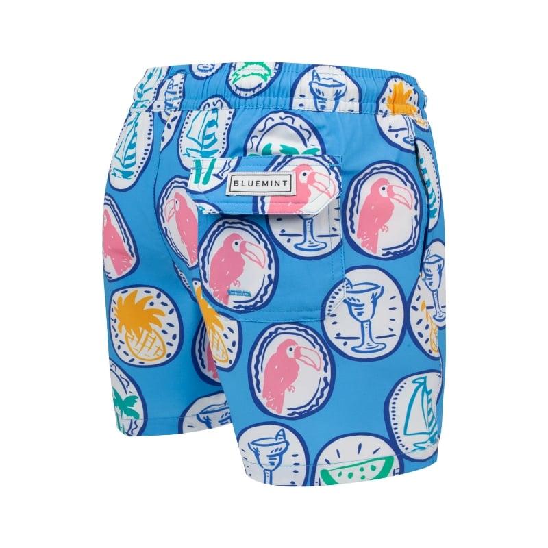 Bluemint ARTHUS BOY STRETCH BLUE PATCH Kids Swim Shorts