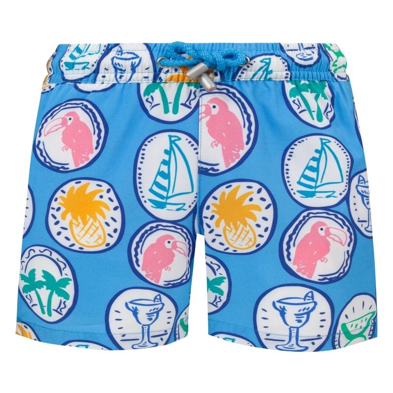 bluemint ARTHUS BOY STRETCH BLUE PATCH Kids Swim Shorts