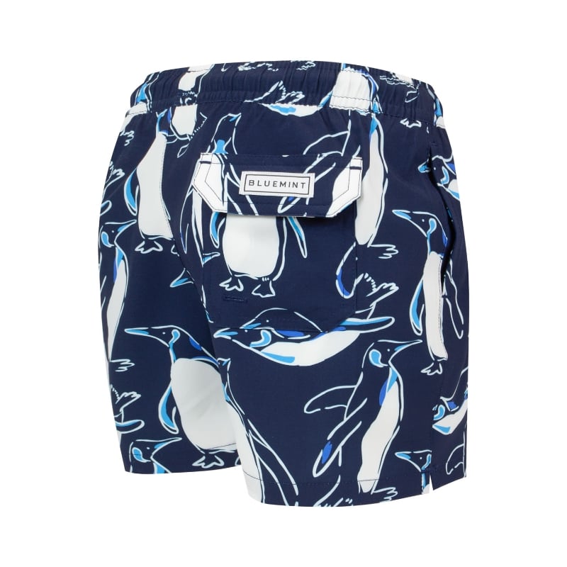 Bluemint ARTHUS BOY STRETCH DARK BLUE PENGUI Kids Swim Shorts