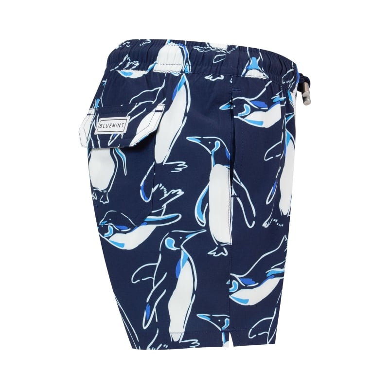 Bluemint ARTHUS BOY STRETCH DARK BLUE PENGUI Kids Swim Shorts