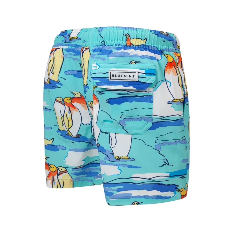 Bluemint ARTHUS BOY STRETCH GREEN PENGUI Kids Swim Shorts