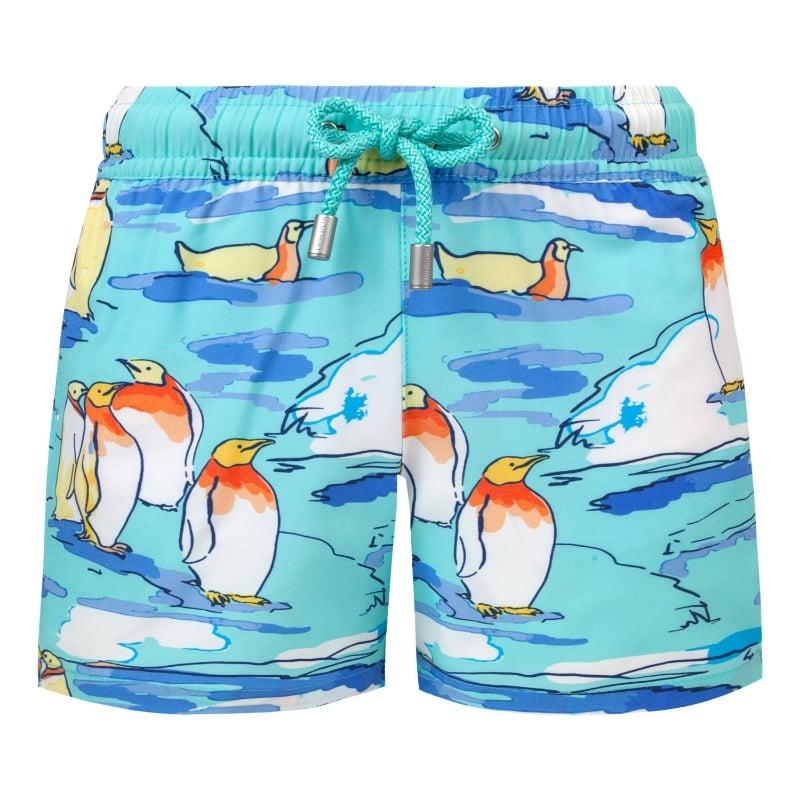 bluemint ARTHUS BOY STRETCH GREEN PENGUI Kids Swim Shorts