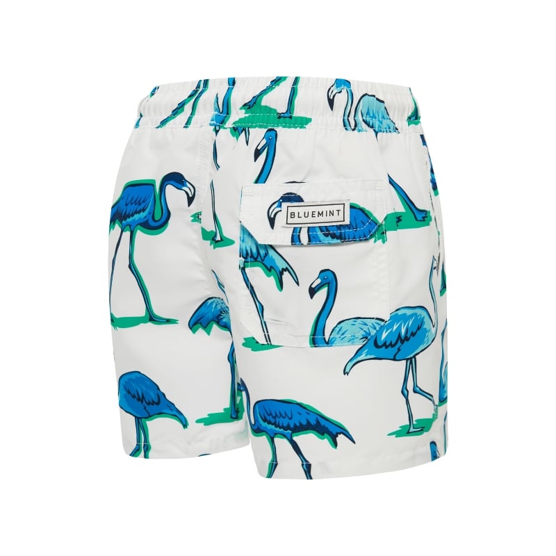 Bluemint ARTHUS BOY WHITE FLAMINGO Kids Swim Shorts