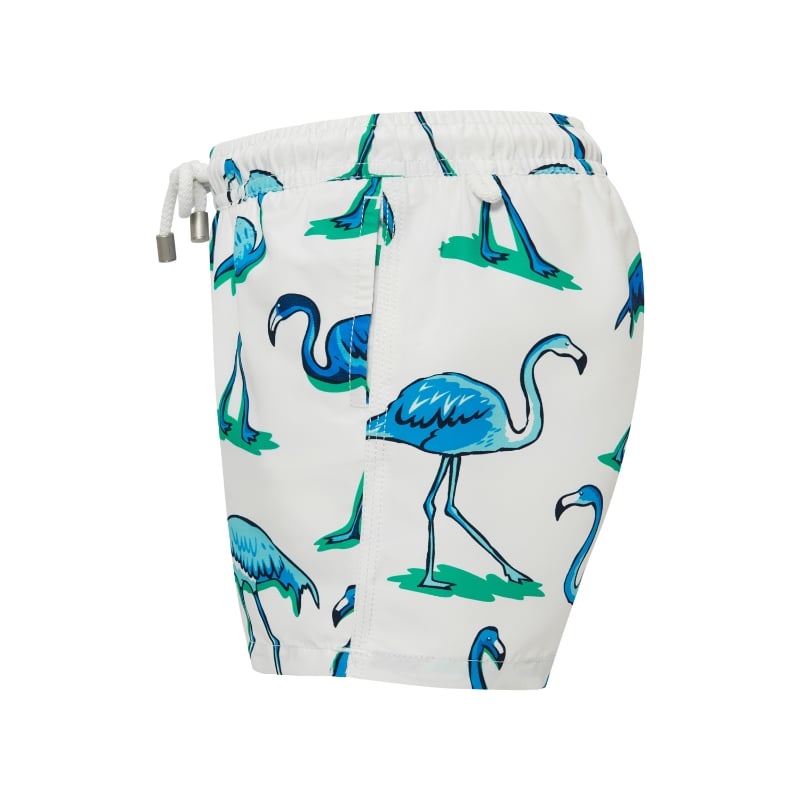 Bluemint ARTHUS BOY WHITE FLAMINGO Kids Swim Shorts
