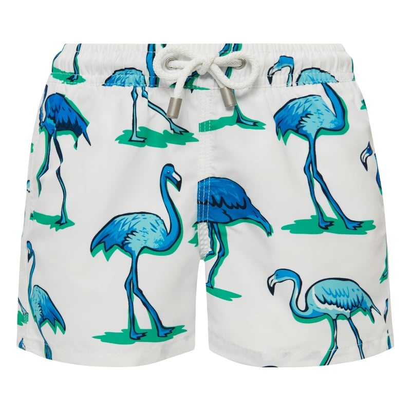 bluemint ARTHUS BOY WHITE FLAMINGO Kids Swim Shorts
