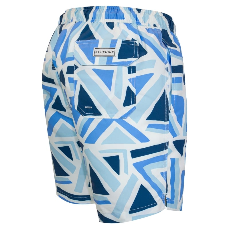 Bluemint ARTHUS LIGHT BLUE TRIANGLE Mid-Length Swim Shorts