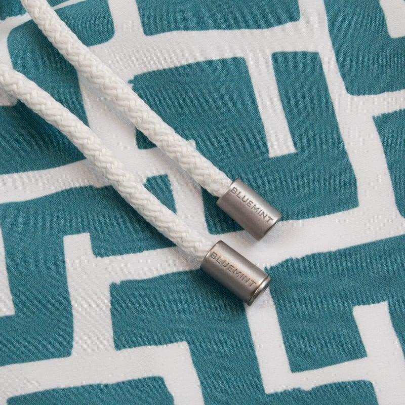 Bluemint ARTHUS LIGHT GREEN GEO Mid-Length Swim Shorts