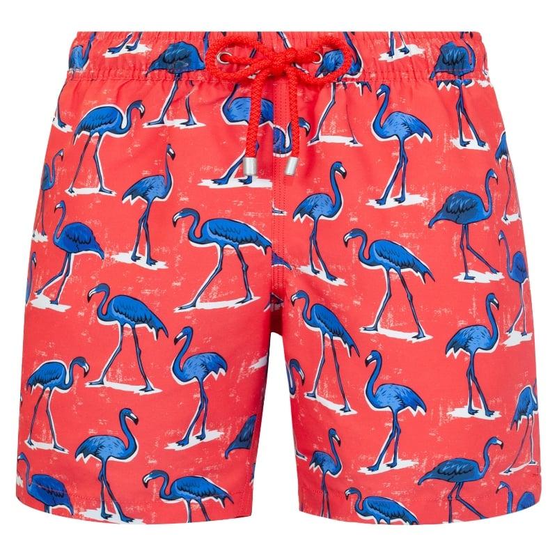 bluemint ARTHUS SCARLET FLAMINGO Mid-Length Swim Shorts