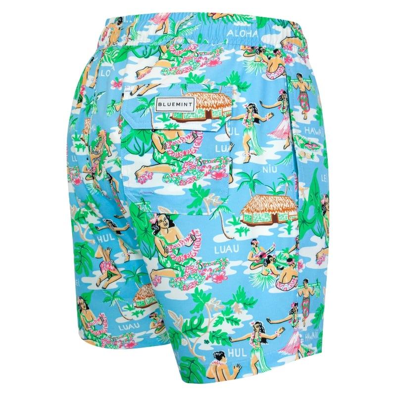 Bluemint ARTHUS STRETCH BLUE ALOHA Four Way Stretch Swim Shorts