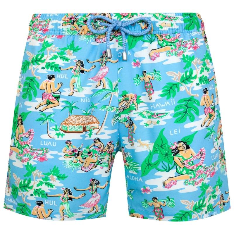 bluemint ARTHUS STRETCH BLUE ALOHA Four Way Stretch Swim Shorts