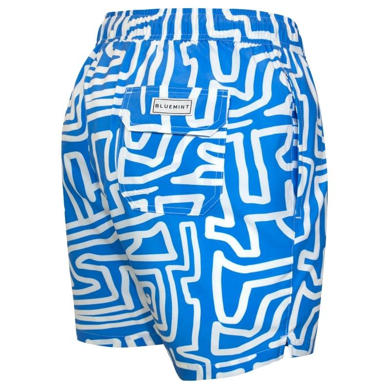 Bluemint ARTHUS STRETCH BLUE MAZE Four Way Stretch Swim Shorts