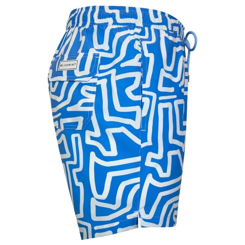Bluemint ARTHUS STRETCH BLUE MAZE Four Way Stretch Swim Shorts