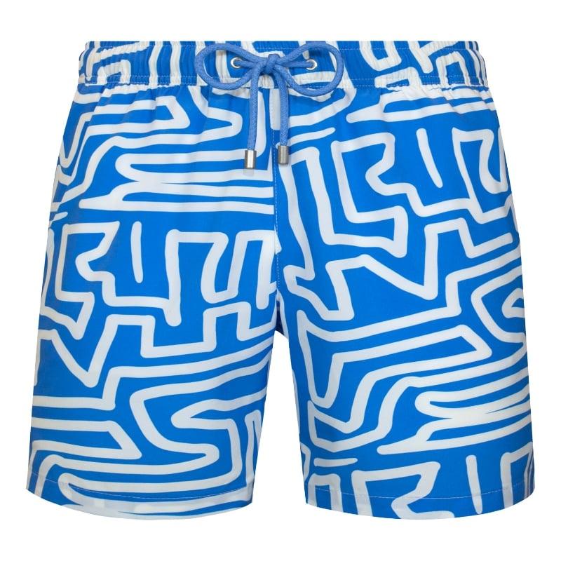 bluemint ARTHUS STRETCH BLUE MAZE Four Way Stretch Swim Shorts