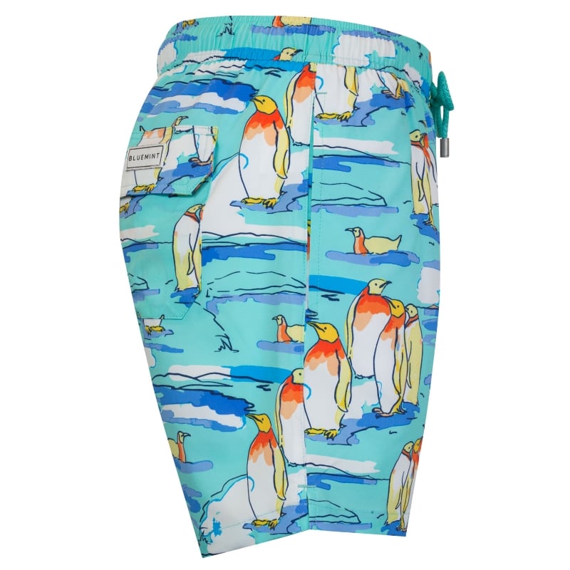 Bluemint ARTHUS STRETCH GREEN PENGUI Four Way Stretch Swim Shorts