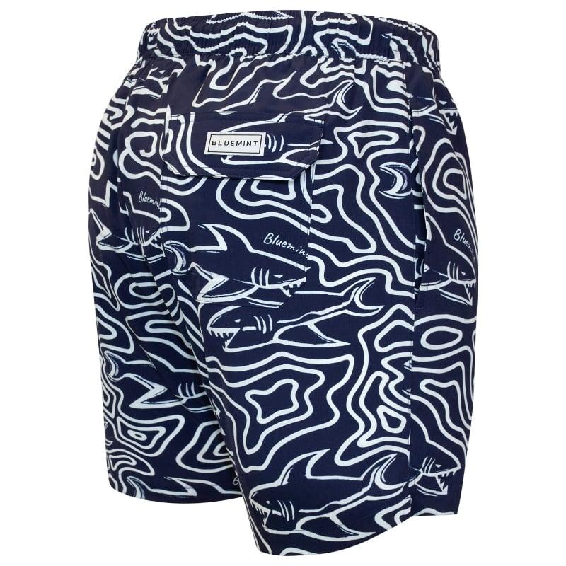 Bluemint ARTHUS STRETCH MONO SHARK MAZE Four Way Stretch Swim Shorts