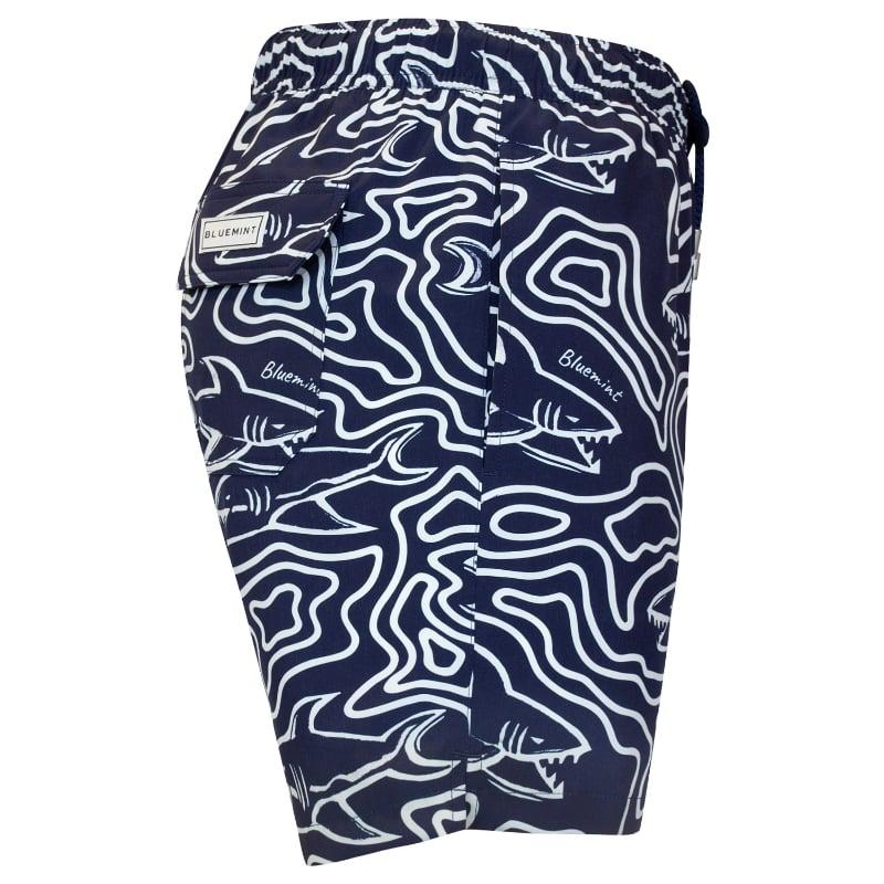 Bluemint ARTHUS STRETCH MONO SHARK MAZE Four Way Stretch Swim Shorts
