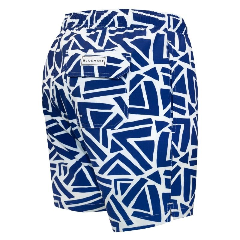 bluemint ARTHUS STRETCH NAVY TRIANGLE Four Way Stretch Swim Shorts