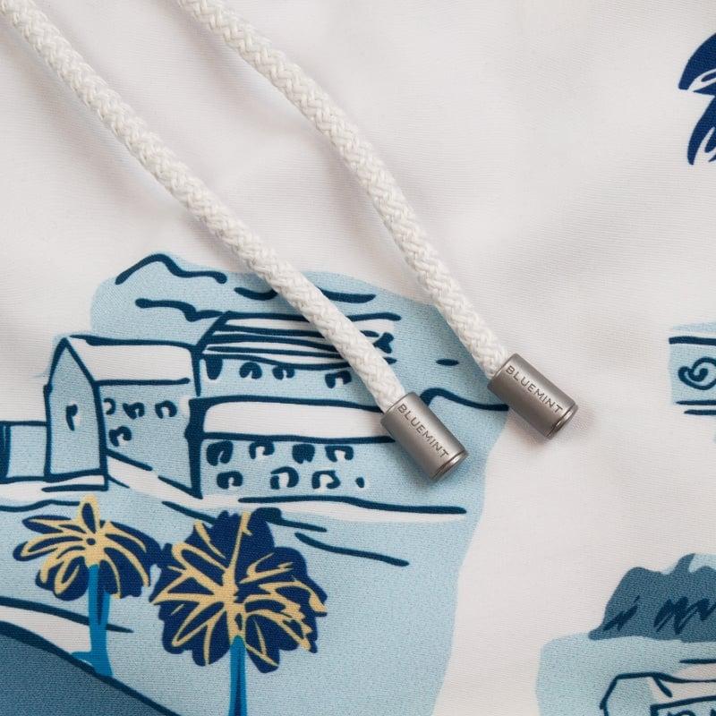 Bluemint ARTHUS WHITE ISLAND Mid-Length Swim Shorts