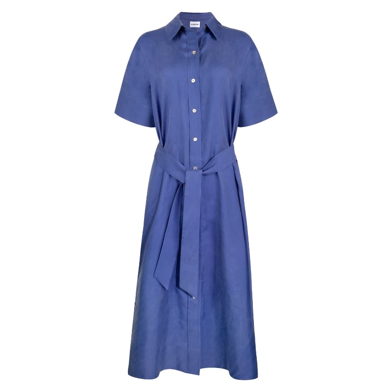 Bluemint ADELE LIGHT SAPPHIRE Silk Shirt Dress