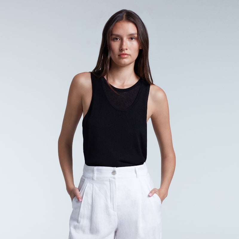 bluemint AIMEE BLACK Layered Knit Top