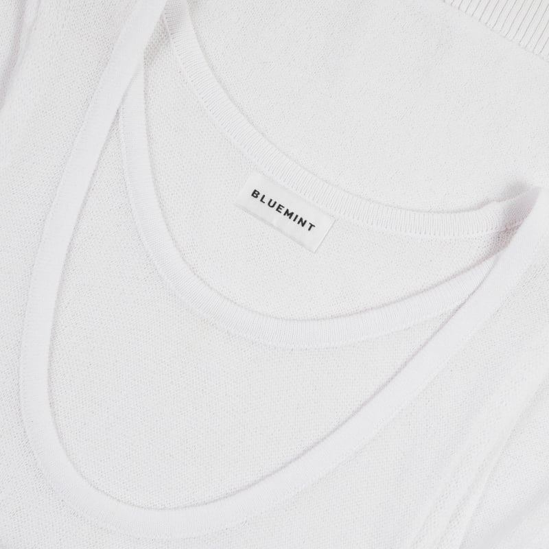 Bluemint AIMEE WHITE Layered Knit Top