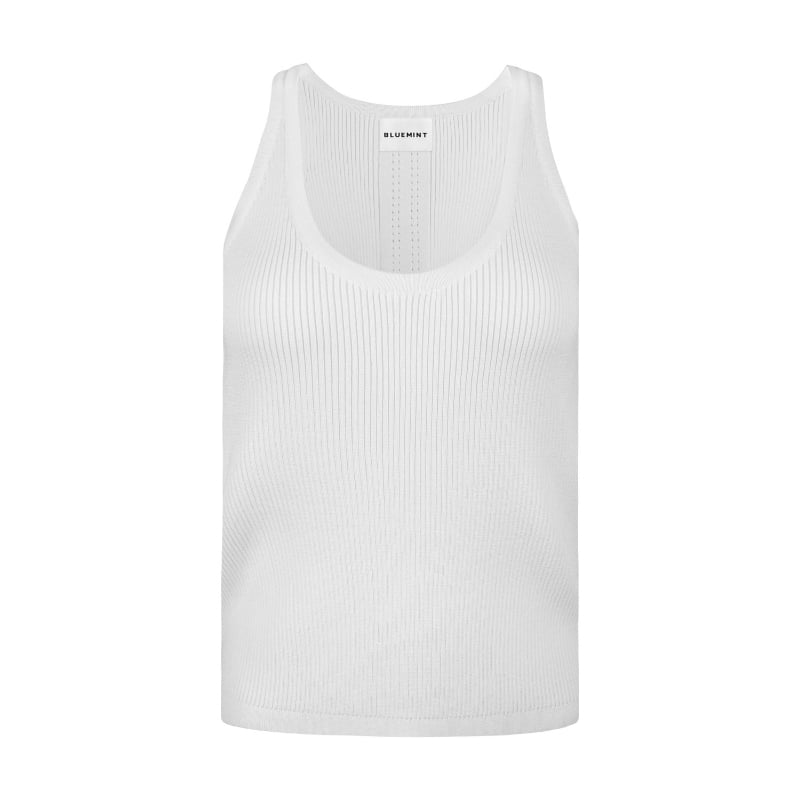 Bluemint ANNIE WHITE Ribbed-Knit Tank