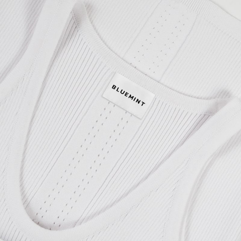 Bluemint ANNIE WHITE Ribbed-Knit Tank