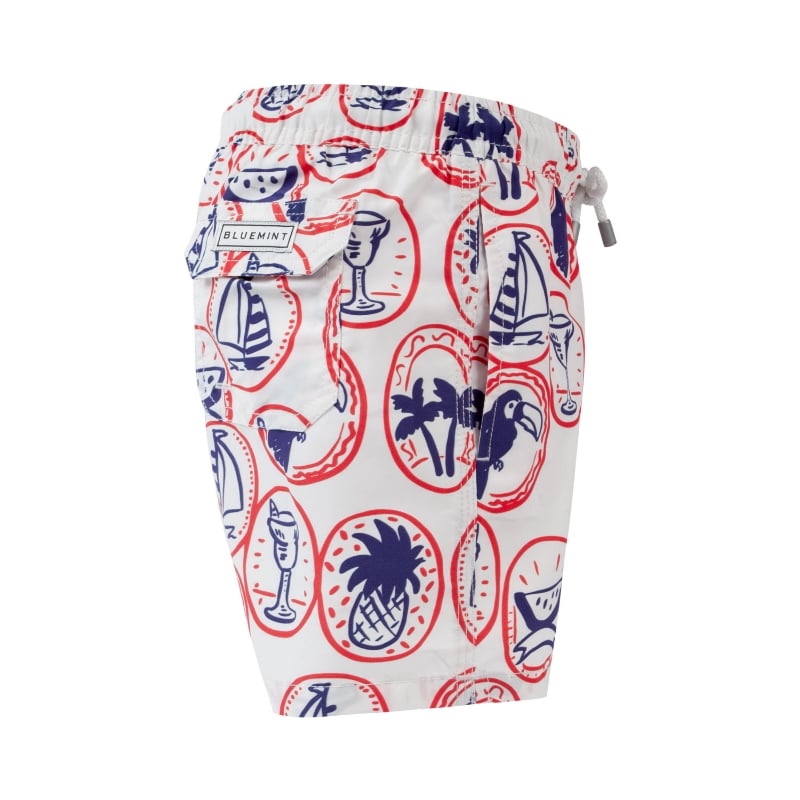 Bluemint ARTHUS BOY WHITE PATCH Kids Swim Shorts