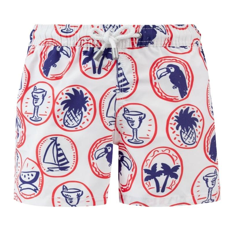 bluemint ARTHUS BOY WHITE PATCH Kids Swim Shorts