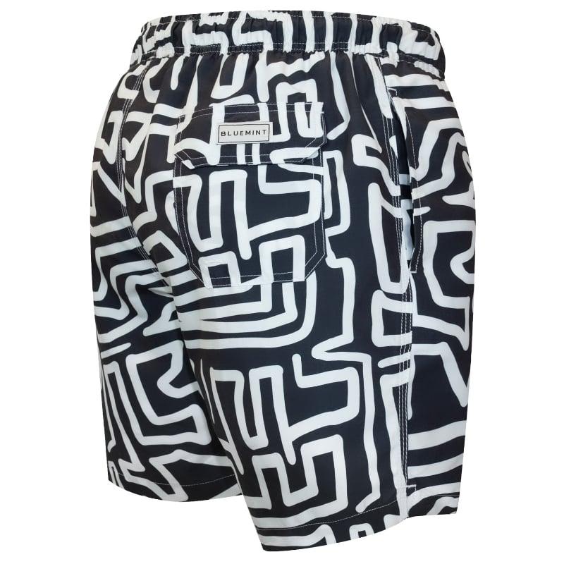 Bluemint ARTHUS COAL MAZE Mid-Length Swim Shorts