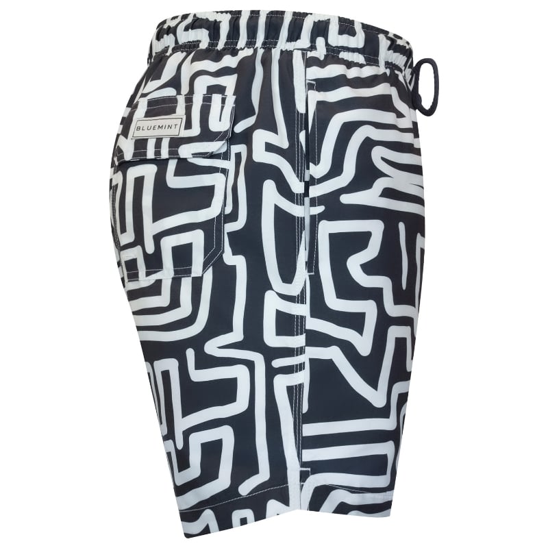 Bluemint ARTHUS COAL MAZE Mid-Length Swim Shorts