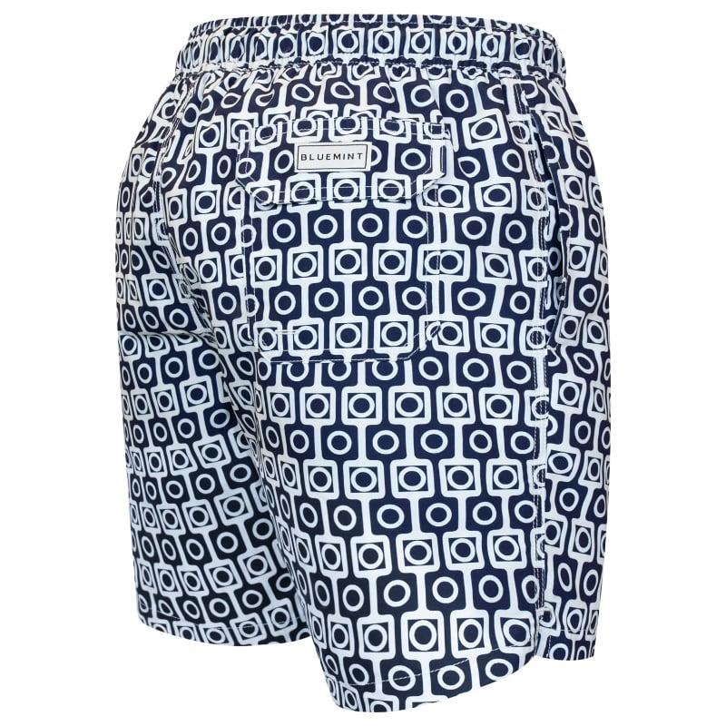 Bluemint ARTHUS NAVY CIRCLE Mid-Length Swim Shorts