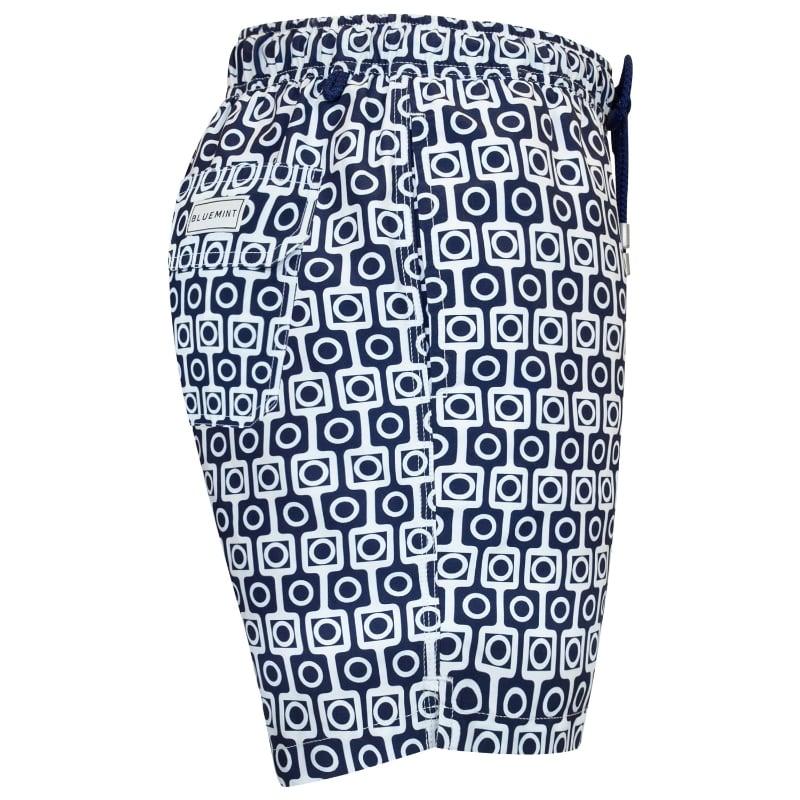 Bluemint ARTHUS NAVY CIRCLE Mid-Length Swim Shorts
