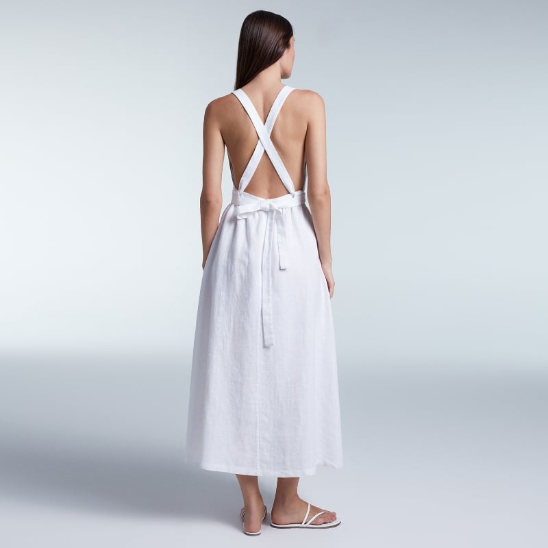 Bluemint AURELIA WHITE Midi Linen Dress